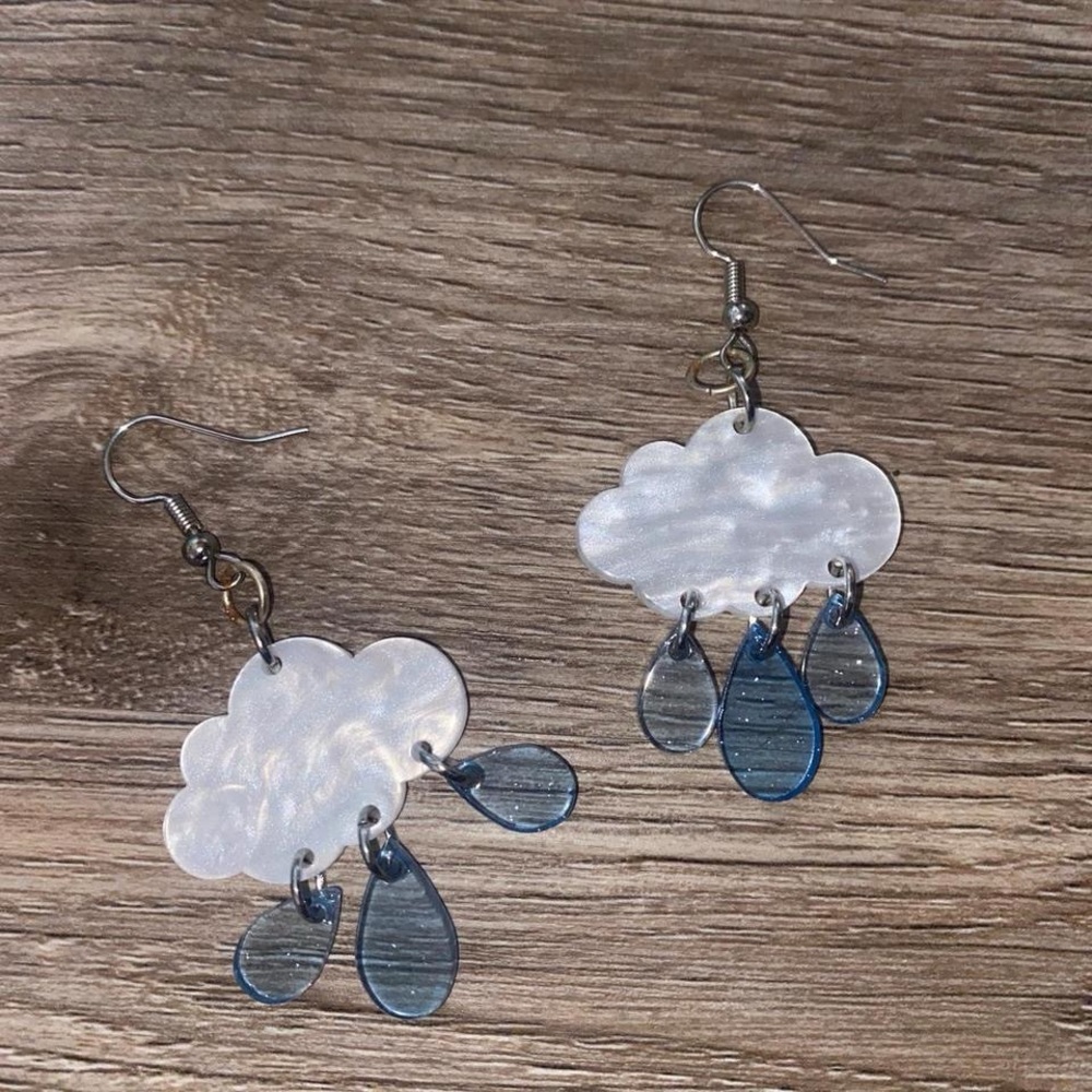 Rain Cloud Dangle Earrings - image 2